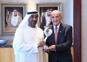 Frontier Award with HH Sheikh Ahmed bin Saeed Al Maktoum and Colm McLoughlin