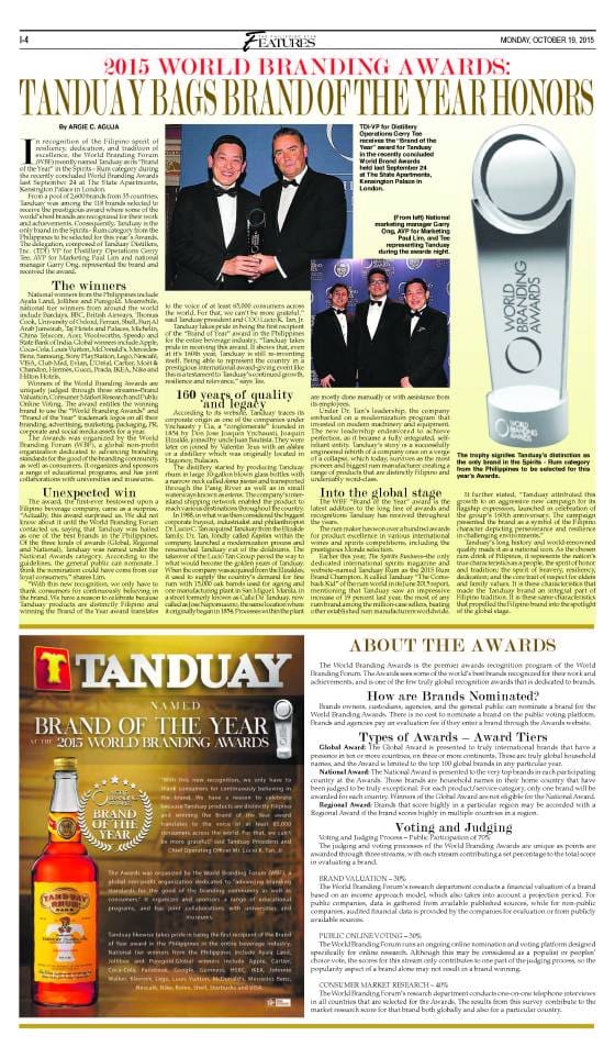 The Philippine Star - Tanduay
